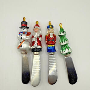 Boston Warehouse Christmas Butter Cheese Spreaders Knives